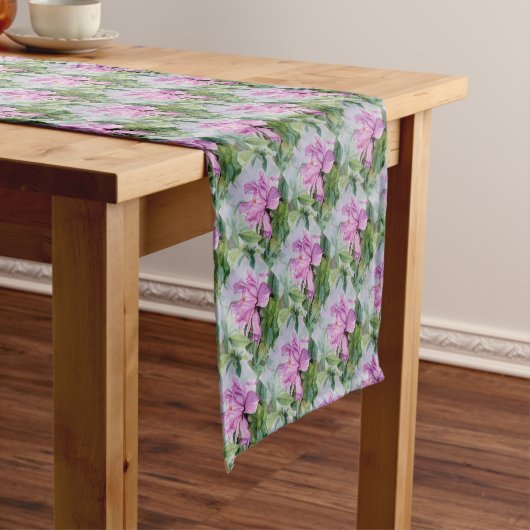 CHEMIN DE TABLE COURT ORCHID ROSE TROPICAL (In Situ)