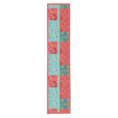Chemin De Table Court ORIENTAL Rouge Turquoise - Nappe, Runner (Devant)