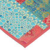 Chemin De Table Court ORIENTAL Rouge Turquoise - Nappe, Runner (Coin)