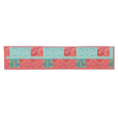 Chemin De Table Court ORIENTAL Rouge Turquoise - Nappe, Runner (Horizontal)