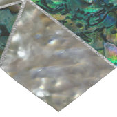 Chemin De Table Court Ormeau géométrique abstrait et nacre (Coin)