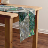 Chemin De Table Court Ormeau géométrique abstrait et nacre (In Situ)