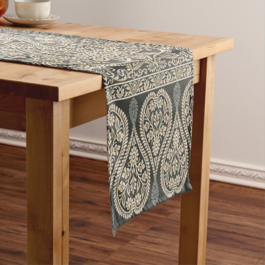 Chemin De Table Court Ornamental Traditional Paisley design (In Situ)
