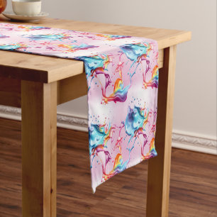 Chemin De Table Court Paint arc-en-ciel