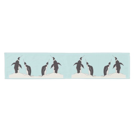 Chemin De Table Court paire de pingouins (Horizontal)
