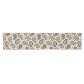 Chemin De Table Court Paisley motif marron turquoise beige (Horizontal)