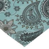 Chemin De Table Court Paisley sarcelle foncé (Coin)
