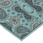 Chemin de table court paisley sarcelle foncée (Coin)