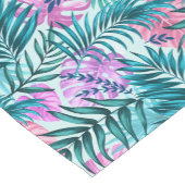Chemin De Table Court Palme rose et Turquoise Tropical & Monstera Feuill (Coin)
