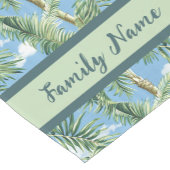 Chemin De Table Court Palmier de l'île Monogramme (Coin)