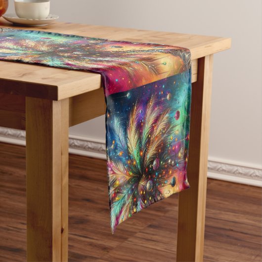 Chemin De Table Court Palmier de Noël Whimsical Tropical Beach Vivid (In Situ)