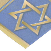 Chemin De Table Court Panneau d'art en étoile de David bleue dorée chemi (Coin)