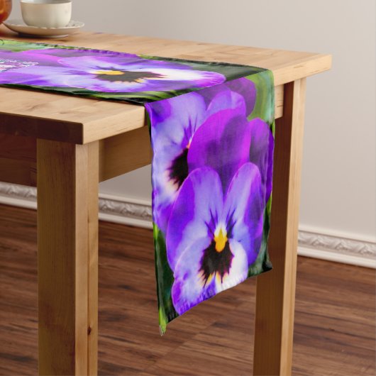 Chemin De Table Court Pansy Pansy Butterfly Table Runer (In Situ)