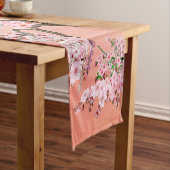 Chemin De Table Court Paon de fleurs de cerisier (In Situ)