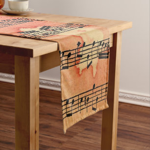 Chemin De Table Court Papier peint victorien de feuille de musique
