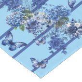 Chemin De Table Court Papillon bleu à rayures Medow (Coin)