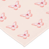 Chemin De Table Court Papillon rose or rose (Coin)