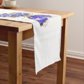 Chemin De Table Court Papillon saphir à fleurs (In Situ)