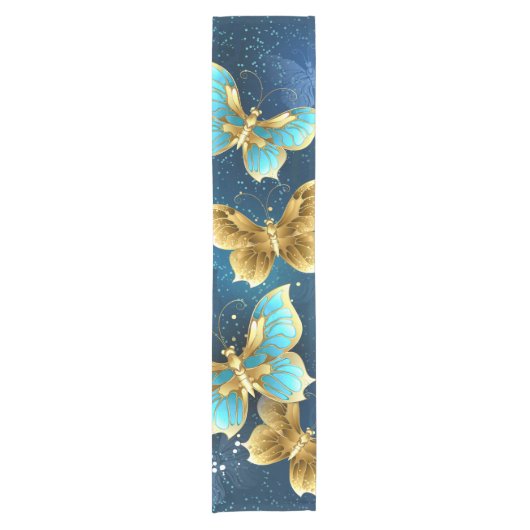 Chemin De Table Court Papillons d'or (Devant)