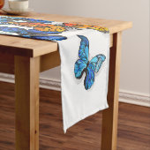 Chemin De Table Court Papillons volants Morpho et Monarch (In Situ)