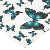 Chemin De Table Court Papillons Whimsical Elegant Aqua (Coin)