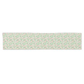 Chemin De Table Court Pâques Pastel Rose & Flore Verte (Horizontal)