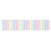 Chemin De Table Court Pâques Printemps Pastel Rainbow Stripes (Horizontal)