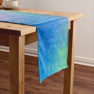 Chemin De Table Court Par l'encre d'alcool de mer, Abstraite acrylique