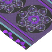 Chemin De Table Court Parapluie violet & coeurs .7 (Coin)