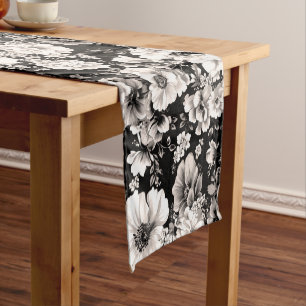 Chemin De Table Court Parchemins de style victorien rose