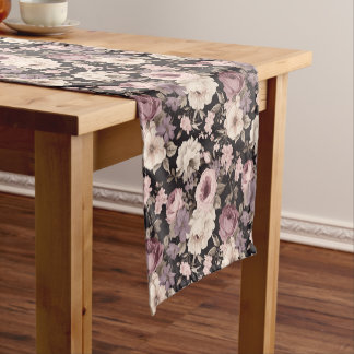 Chemin De Table Court Parchemins de style victorien rose