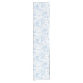 Chemin De Table Court Parties scintillant bleue classique Paisley Motif  (Devant)