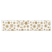 Chemin De Table Court Parties scintillant d'or Snowflakes Motif de Noël (Horizontal)