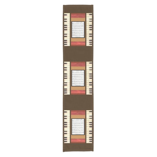 Chemin De Table Court Partition de la trame de touches de piano Tablner (Devant)