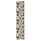 Chemin De Table Court Partition et instruments Black/Gold ID481 (Devant)