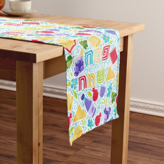 Chemin De Table Court Passover Festive Table Runner (In Situ)