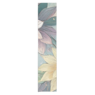 Chemin De Table Court Pastel Blossom éclate : Floral Explosion Motif