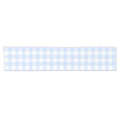 Chemin De Table Court Pastel Blue Plaid Motif Pâques (Horizontal)