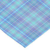 Chemin De Table Court Pastel Blue Plaid Pattern (Coin)