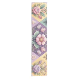 Chemin De Table Court Pastel coloré Jacquard Pâques/Printemps