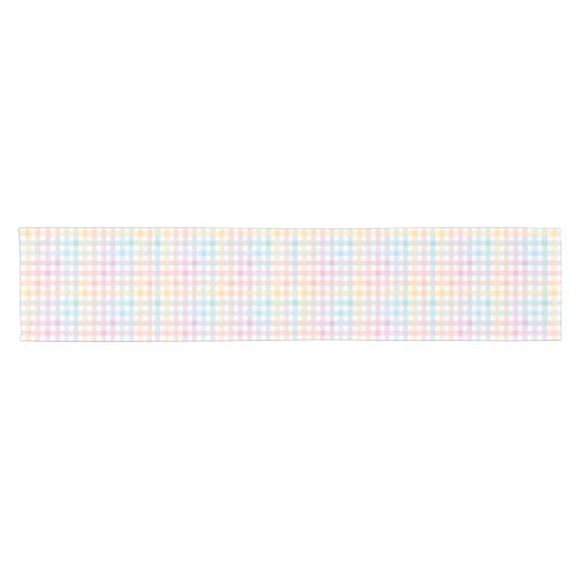 Chemin De Table Court Pastel Gingham (Horizontal)