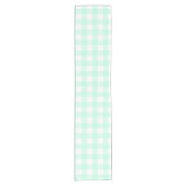 Chemin De Table Court Pastel Mint Green Plaid Motif Pâques (Devant)