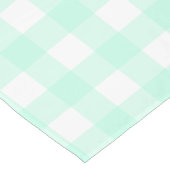 Chemin De Table Court Pastel Mint Green Plaid Motif Pâques (Coin)