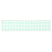Chemin De Table Court Pastel Mint Green Plaid Motif Pâques (Horizontal)