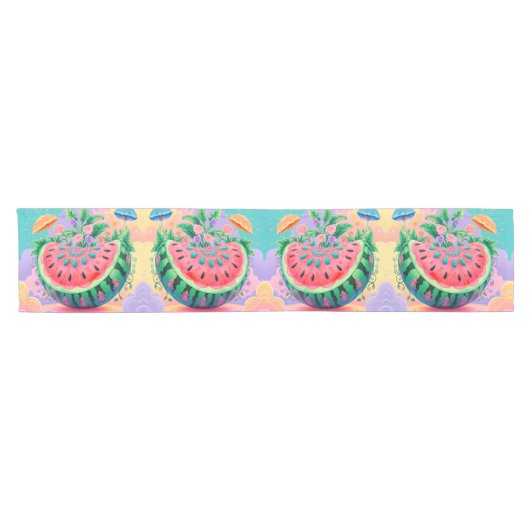 Chemin De Table Court pastèque colorée (Horizontal)