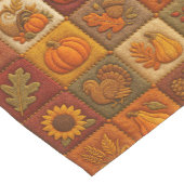 Chemin De Table Court Patchwork d'automne rustique avec message Thanksgi (Coin)