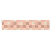 Chemin De Table Court Patchwork Rose Rétro (Horizontal)