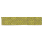 Chemin De Table Court Pattern de Medieval Yellow (Horizontal)