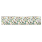Chemin De Table Court Pattern Elegant Magnolia Flowers (Horizontal)