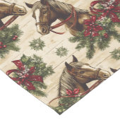 Chemin De Table Court Pays Chevaux de Noël (Coin)